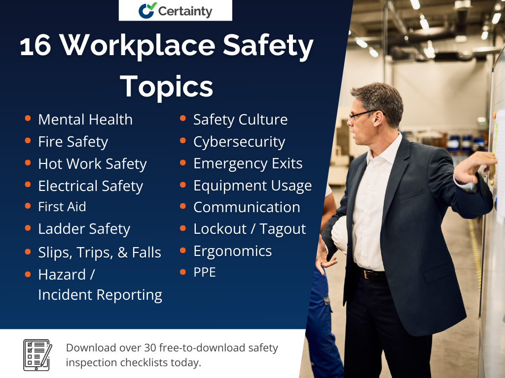 16 Workplace Safety Topics